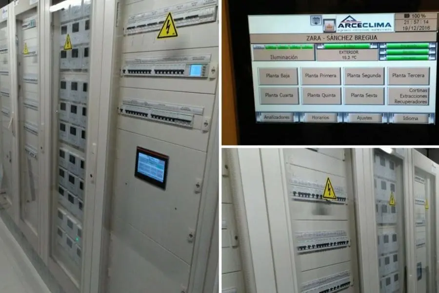 Sistema de control y regulación de Arce Clima en tienda ZARA